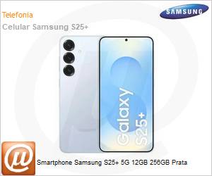 SM-S936BZSRZTO - Smartphone Samsung S25+ 5G 12GB 256GB Prata 