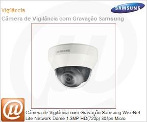 SND-L5013N/EX - Cmera de Vigilncia com Gravao Samsung WiseNet Lite Network Dome 1.3MP HD(720p) 30fps Micro SD/SDHC