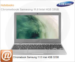 XE310XBA-KT3BR - Chromebook Samsung 4 Intel Celeron Dual Core N4020 (1,1GHz 4MB 2 Ncleos) 4GB 32GB eMMC 11,6" HD Chrome OS Wi-Fi 11ac Bluetooth Prata 