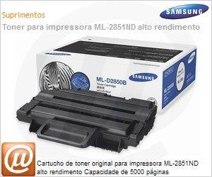 ML-D2850B/XAA - Cartucho de toner original para impressora ML-2851ND alto rendimento Capacidade de 5000 pginas