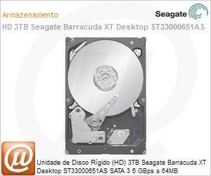 ST33000651AS - Unidade de Disco Rgido (HD) 3TB Seagate Barracuda XT Desktop ST33000651AS SATA 3 6 GBps s 64MB