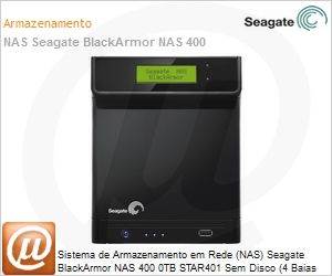 STAR401 - Sistema de Armazenamento em Rede (NAS) Seagate BlackArmor NAS 400 0TB STAR401 Sem Disco (4 Baias Livres)