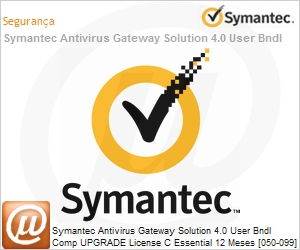 10774157 - Symantec Antivirus Gateway Solution 4.0 User Bndl Comp UPGRADE License C Essential 12 Meses [050-099] 