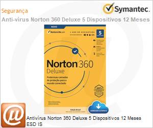 21405567 - Antivrus Norton 360 Deluxe 5 Dispositivos 12 Meses ESD IS 