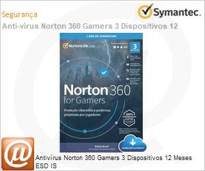 21415189 - Antivrus Norton 360 Gamers 3 Dispositivos 12 Meses ESD IS 