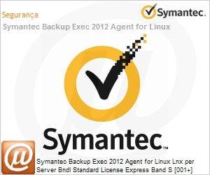 JH5XLZF0-BI1ES - Symantec Backup Exec 2012 Agent for Linux Lnx per Server Bndl Standard License Express Band S [001+] Basic 12 Meses (Substitui 2010) 