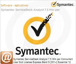 JI7KWZS0-EI1ES - Symantec ServiceDesk Analyst 7.5 Win per Concurrent User Sub License Express Band S [001+] Essential 12 Meses 