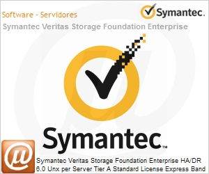 K54QUAF0-ZZZES - Symantec Veritas Storage Foundation Enterprise HA/DR 6.0 Unx per Server Tier A Standard License Express Band S [001+] 