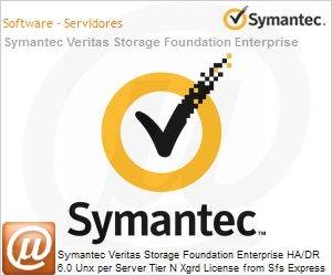 K54QUNX5-ZZZES - Symantec Veritas Storage Foundation Enterprise HA/DR 6.0 Unx per Server Tier N Xgrd License from Sfs Express Band S [001+] 