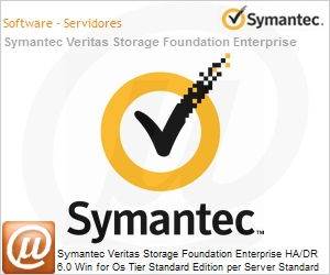 K54QWZF5-ZZZES - Symantec Veritas Storage Foundation Enterprise HA/DR 6.0 Win for Os Tier Standard Edition per Server Standard License Express Band S [001+] 