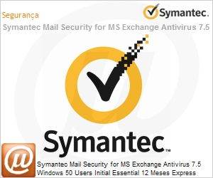KDWBWZZ1-EI1ES - Symantec Mail Security for MS Exchange Antivirus 7.5 Windows 50 Users Initial Essential 12 Meses Express Band S [001+] 