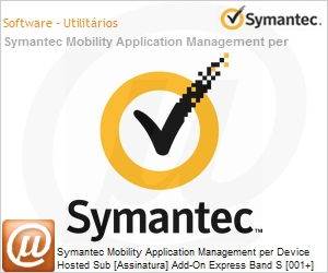 KZGHOZH5-EI1ES - Symantec Mobility Application Management per Device Hosted Sub [Assinatura] Add-On Express Band S [001+] Essential 12 Meses 