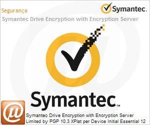 L5Y8XZZ0-EI1EB - Symantec Drive Encryption with Encryption Server Limited by PGP 10.3 XPlat per Device Initial Essential 12 Meses Express Band B [025-049] 