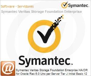 L7GUUJZ0-BI1ES - Symantec Veritas Storage Foundation Enterprise HA/DR for Oracle Rac 6.0 Unx per Server Tier J Initial Basic 12 Meses Express Band S [001+] 