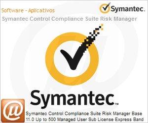 LER9OZS0-EI1ES - Symantec Control Compliance Suite Risk Manager Base 11.0 Up to 500 Managed User Sub License Express Band S [001+] Essential 12 Meses 