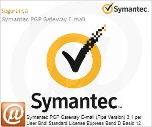 LSJCOZF0-BI1ED - Symantec PGP Gateway E-mail (Fips Version) 3.1 per User Bndl Standard License Express Band D Basic 12 Meses 