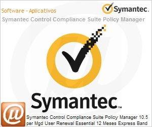 MCDBOZZ0-ER1ES - Symantec Control Compliance Suite Policy Manager 10.5 per Mgd User Renewal Essential 12 Meses Express Band S 