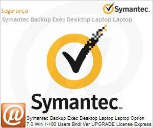 MFYTWZU1-BI1ES - Symantec Backup Exec Desktop Laptop Laptop Option 7.0 Win 1-100 Users Bndl Ver UPGRADE License Express Band S [001+] Basic 12 Meses 