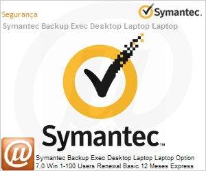 MFYTWZZ1-BR1ES - Symantec Backup Exec Desktop Laptop Laptop Option 7.0 Win 1-100 Users Renewal Basic 12 Meses Express Band S [001+] 