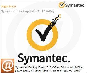MLDZWZZ0-BI1ES - Symantec Backup Exec 2012 V-Ray Edition Win 8 Plus Cores per CPU Initial Basic 12 Meses Express Band S [001+] (Substitui 2010) 