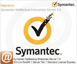 MQPKC1F0-ZZZES - Symantec NetBackup Enterprise Server 7.5 Win/Lnx/Solx64 1 Server Tier 1 Standard License Express Band S [001+] 