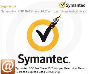 MYO0WZZ0-BI1EB - Symantec PGP NetShare 10.2 Win per User Initial Basic 12 Meses Express Band B [025-049] 
