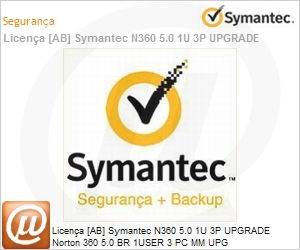 N360-5.0-1U-3P-UPG - Licena [AB] Symantec N360 5.0 1U 3P UPGRADE Norton 360 5.0 BR 1USER 3 PC MM UPG 