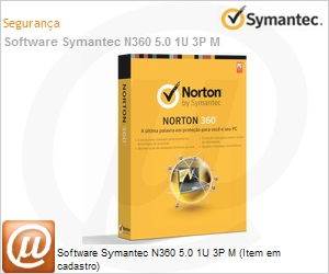 N3605.01U3PMM - Software Symantec N360 5.0 1U 3P M (Item em cadastro)