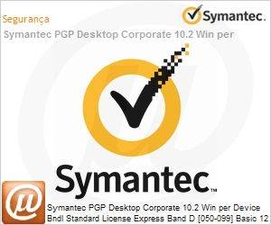 NL50WZF0-BI1EC - Symantec PGP Desktop Corporate 10.2 Win per Device Bndl Standard License Express Band D [050-099] Basic 12 Meses 