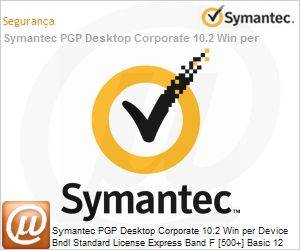 NL50WZF0-BI1EF - Symantec PGP Desktop Corporate 10.2 Win per Device Bndl Standard License Express Band F [500+] Basic 12 Meses 