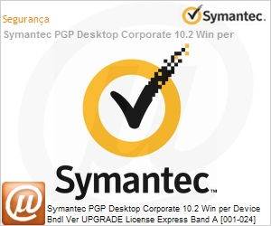 NL50WZU0-BI1EA - Symantec PGP Desktop Corporate 10.2 Win per Device Bndl Ver UPGRADE License Express Band A [001-024] Basic 12 Meses 