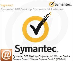 NL50WZZ0-BR1ED - Symantec PGP Desktop Corporate 10.2 Win per Device Renewal Basic 12 Meses Express Band C [100-249] 
