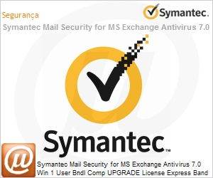 NNOBWZC0-EI1EB - Symantec Mail Security for MS Exchange Antivirus 7.0 Win 1 User Bndl Comp UPGRADE License Express Band B [025-049] Essential 12 Meses 