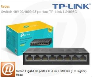 LS1008G - Switch Gigabit 08 portas TP-Link LS1008G (8 x Gigabit) Mesa