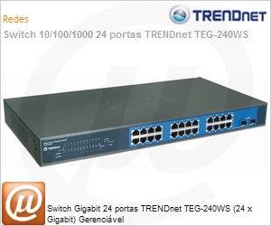 TEG-240WS - Switch Gigabit 24 portas TRENDnet TEG-240WS (24 x Gigabit) Gerencivel