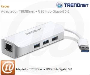 TU3-ETGH3 - Adaptador TRENDnet + USB Hub Gigabit 3.0
