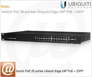 ES-24-250W - Switch PoE 26 portas Ubiquiti Edge 24P PoE + 2SFP 