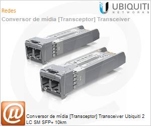 UACCOMSM10GD2 - Conversor de mdia [Transceptor] Transceiver Ubiquiti 2 LC SM SFP+ 10km 