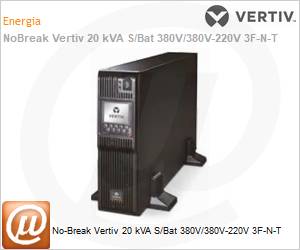 01201801 - No-Break Vertiv 20 kVA S/Bat 380V/380V-220V 3F-N-T 