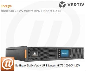 GXT53KLVRT2UXLB - No-Break 3kVA Vertiv UPS Liebert GXT5 3000VA 120V 