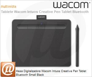 CTL4100WLK0 - Mesa Digitalizadora Wacom Intuos Creative Pen Tablet Bluetooth Small Black