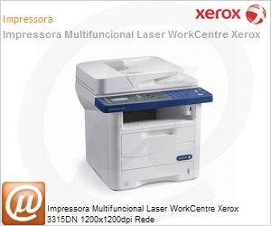 3315-DN-MO-NO - Impressora Multifuncional Laser WorkCentre Xerox 3315DN 1200x1200dpi Rede