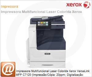 C7120DMONO - Impressora Multifuncional Laser Colorida Xerox VersaLink MFP C7120 (Impresso/Cpia: 20ppm; Digitalizao: 20cpm) Rede USB Wi-Fi Duplex ADF A3 