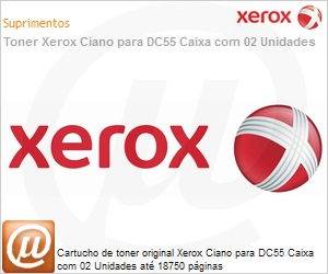 006R01248NO - Cartucho de toner original Xerox Ciano para DC55 Caixa com 02 Unidades at 18750 pginas