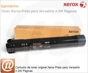 006R01819NO - Cartucho de toner original Xerox Preto para Versalink 4.300 Pginas 