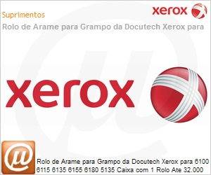 008R01174-NO - Rolo de Arame para Grampo da Docutech Xerox para 6100 6115 6135 6155 6180 5135 Caixa com 1 Rolo Ate 32.000 Grampos Por Rolo