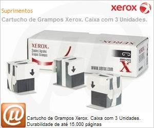 008R12915NO - Cartucho de Grampos Xerox. Caixa com 3 Unidades. Durabilidade de at 15.000 pginas