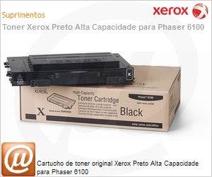 106R00684-NO - Cartucho de toner original Xerox Preto Alta Capacidade para Phaser 6100