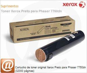 106R01163 - Cartucho de toner original Xerox Preto para Phaser 7760dn (32000 pginas)