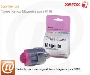 106R01205NO - Cartucho de toner original Xerox Magenta para 6110